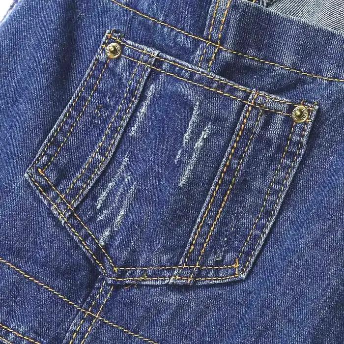 Salopette Jean Taille Haute Décontractée et Tendance Pour Femme Occasions Spéciales Collection Été 2025