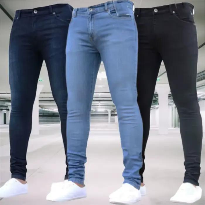 Jeans pour hommes Stretch Slim Fit Pantalon Streetwear Colthing