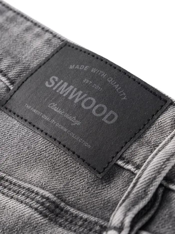 SIMWOOD【CT03/RS04】13.4OZ Jeans délavés aux enzymes pour hommes
