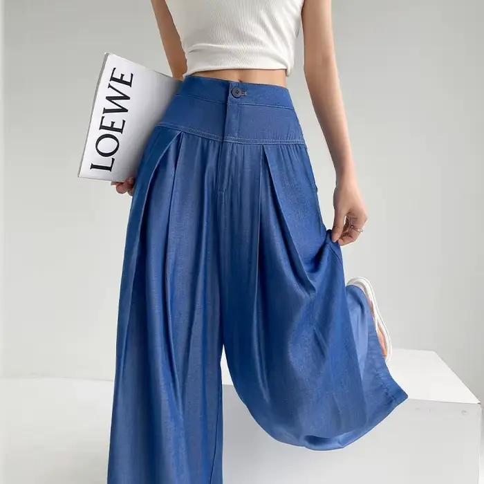 Jean Denim à Jambes Larges pour Femme