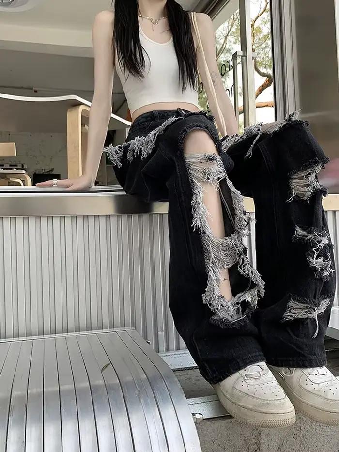 Zoki-Jean denim taille haute pour femme
