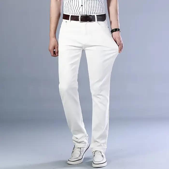 Jean Slim artificiel astique Blanc Pur pour Homme