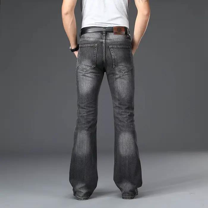 Denim jean évasé hommes botte coupe