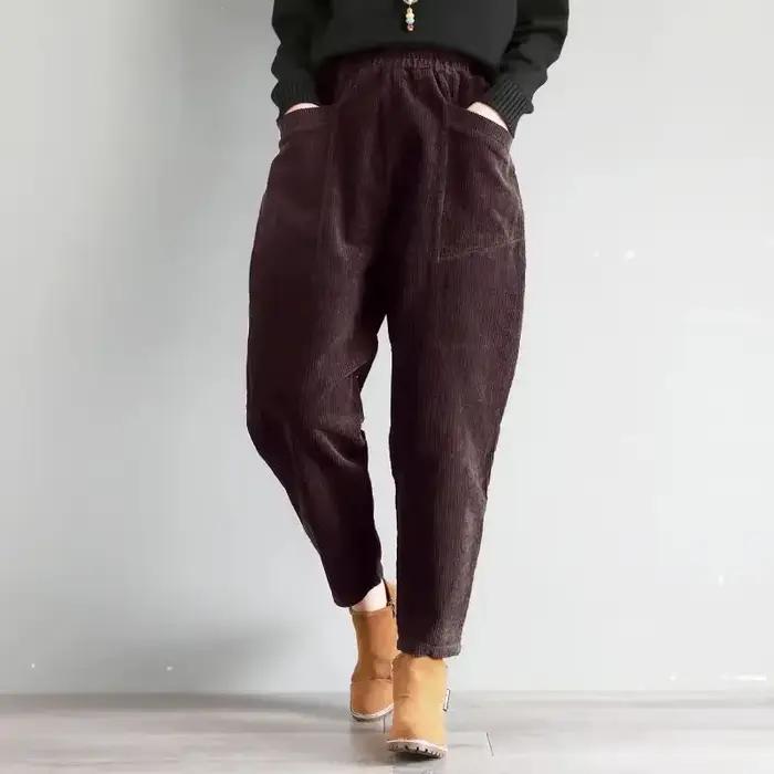 Pantalon en velours côtelé pour femme