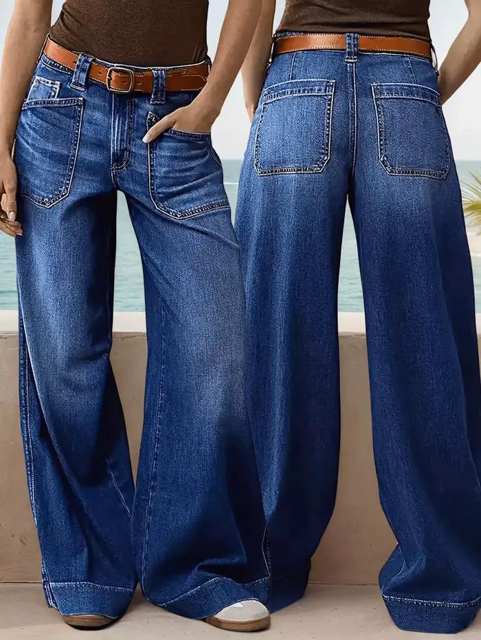 Jean ample à jambes larges pour femme – Pantalon
