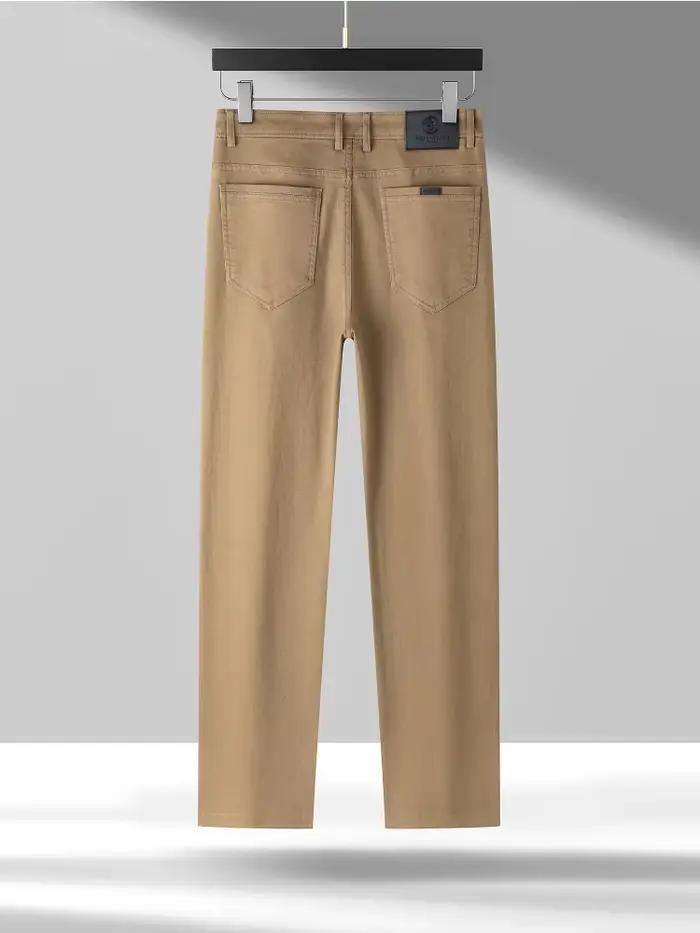 Jeans en Lyocell de Haute Qualité pour Hommes – Nouvelle Collection Printemps-Automne – Pantalon Long Droit Tendance – Tissu Doux et Extensible – Marque Classique pour Affaires