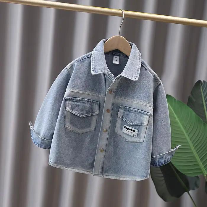 Veste en jean décontractée pour garçons 4-6 ans, avec poches avant, pour toutes les saisons, occasions spéciales et quotidienne