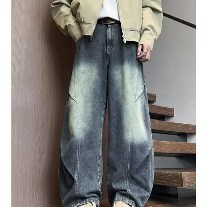 Nouveau jean japonais rétro délavé vintage pour hommes et femmes