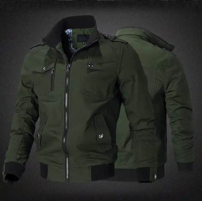 Blouson aviateur militaire mince pour hommes