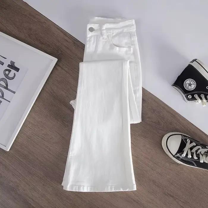 Jean évasé taille haute pour femme