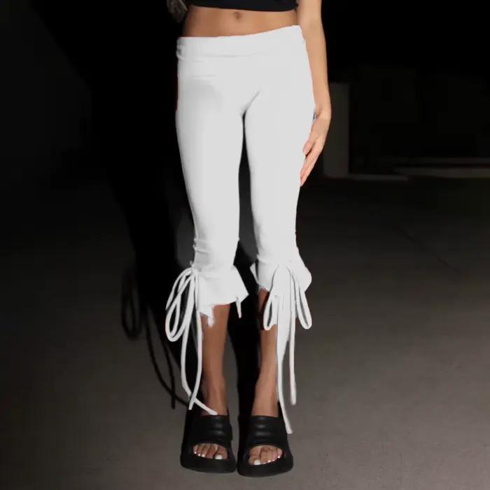 Gaono-Pantalon capri monochrome pour femme