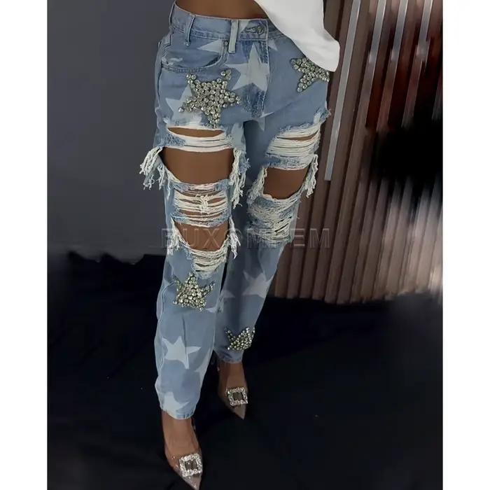 Jean ample à jambe large pour femme
