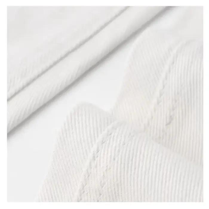 Jean droit taille haute blanc pour femme