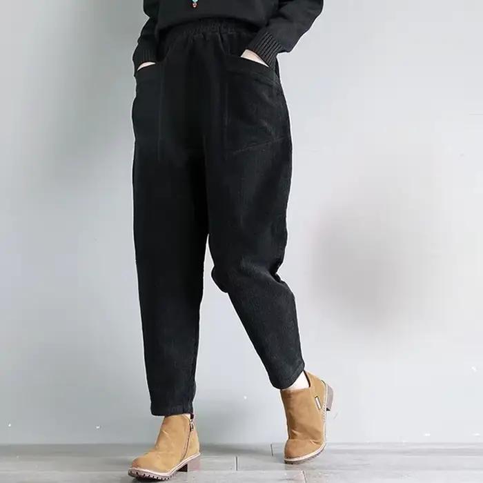 Pantalon en velours côtelé pour femme