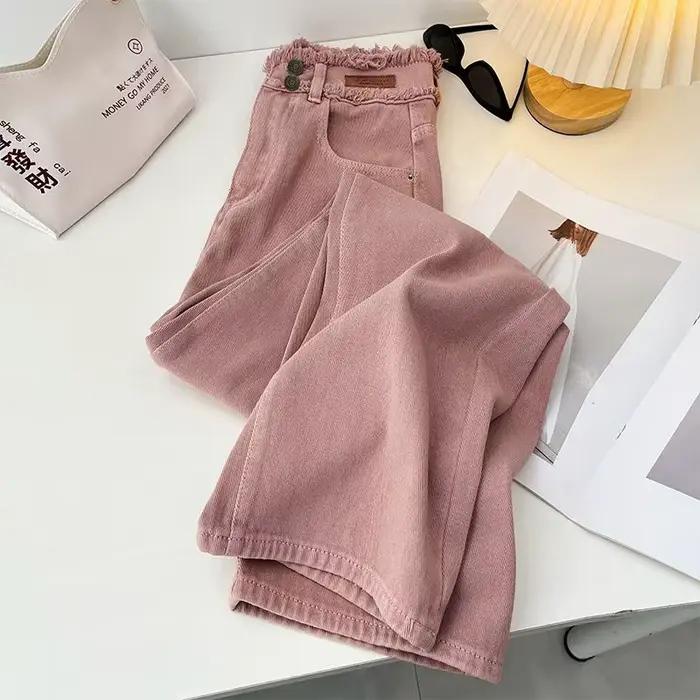 Jean Rose de Style Coréen pour Femme
