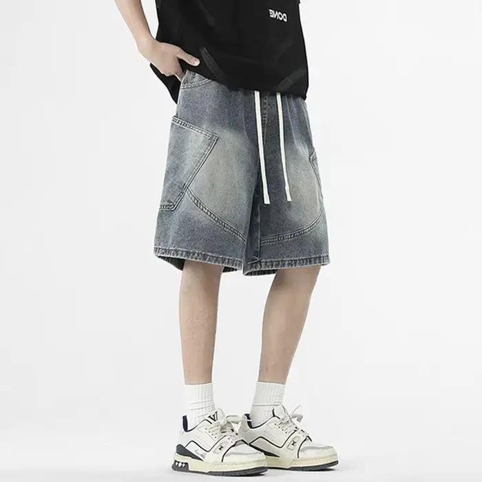 Short en Denim bleu de rue pour hommes