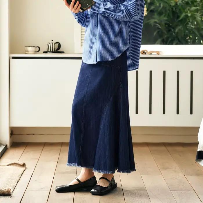 Jupe sirène en jean français OLrain pour femme