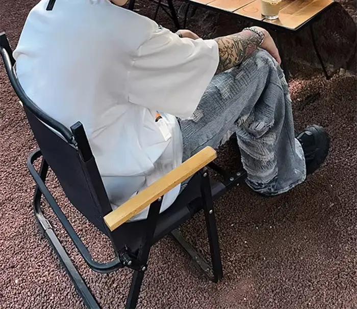 Jeans déchirés rétro pour hommes, design estival, coupe droite originale