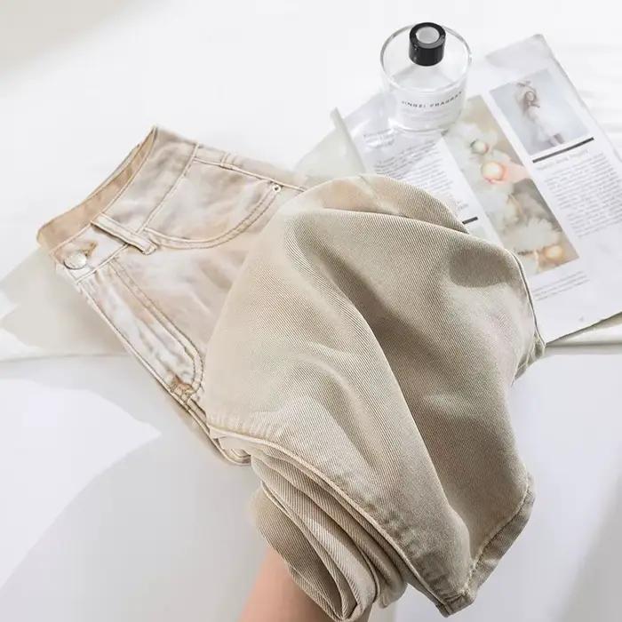 Femme jean 100% Lyocell respirant Denim jambe large serviette balayage drapé lâche 2025 été glace soie Baggy Famale