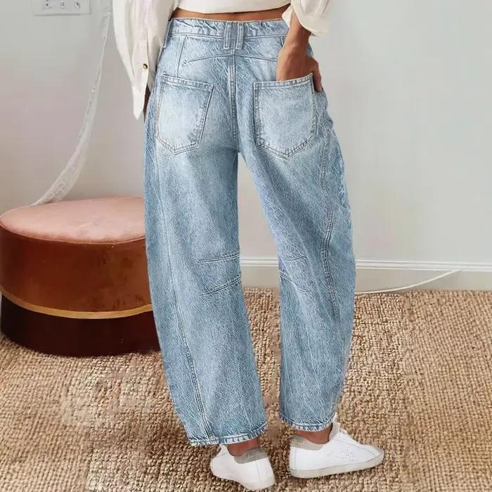 Jean en Denim à Jambes Larges pour Femme