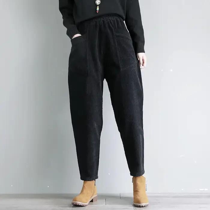 Pantalon en velours côtelé pour femme