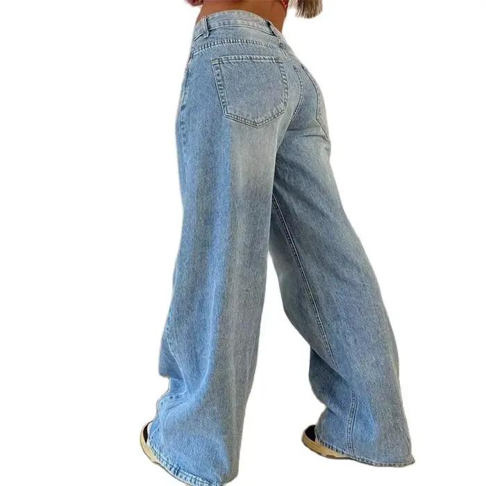 Jean Droit Vintage de Style Américain pour Femme