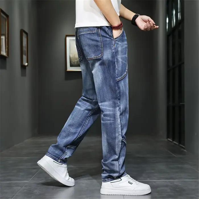 42 44 grande taille jean hommes Denim pantalon Baggy