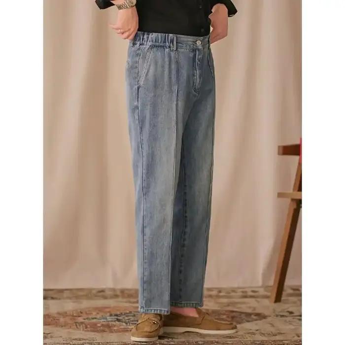 Jean à jambes droites en Denim britannique pour hommes