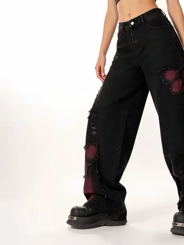Jean Baggy papillon pour femmes
