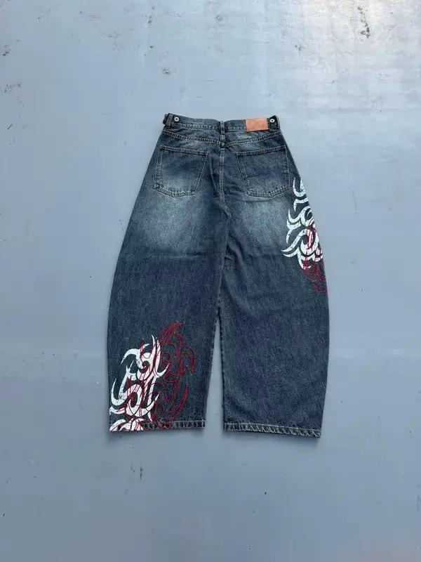 Pantalon en jean Harajuku gothique Y2K unisexe