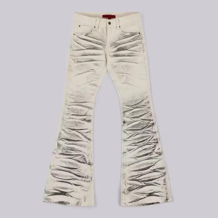 Jeans rétro Y2K blanc arctique