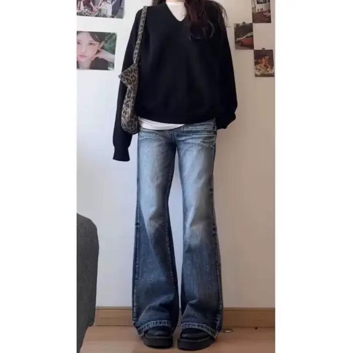 Y2k jean pantalon pour femme Shoujo fille Style