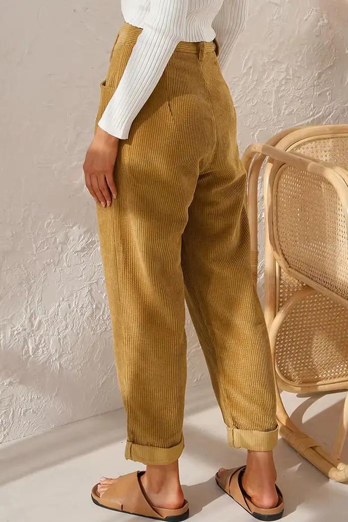 Pantalon en velours côtelé pour femme