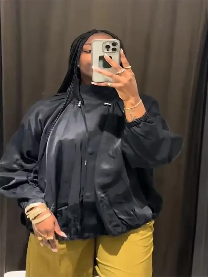 Vestes à cordon de serrage réglable pour femmes