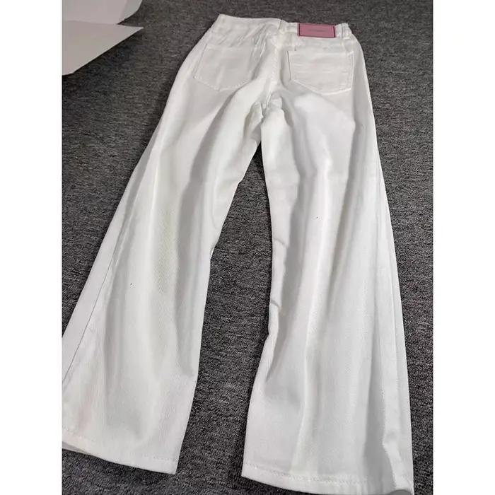 Offre spéciale femmes classique mode jambe droite jean dame taille haute décontractée Denim pantalon femme confortable