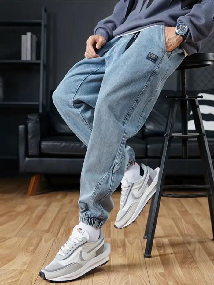 Jean de jogging grande taille pour hommes 6XL 7XL 8XL Streetwear noir bleu pantalon Cargo en Denim décontracté coton