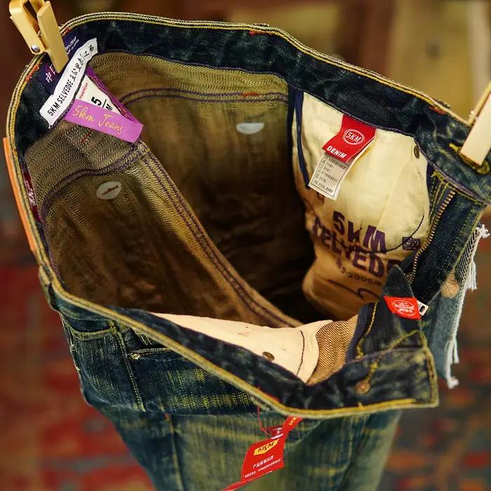 Jean en Denim émeraude pour hommes