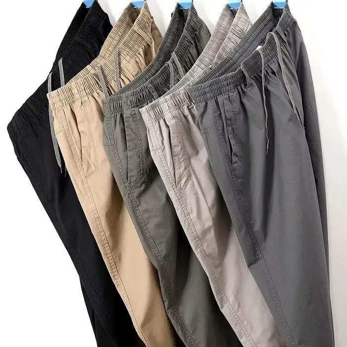 Pantalon décontracté en polyester fin ample et léger pour hommes style décontracté pour printemps été occasions variées confort et style élégant