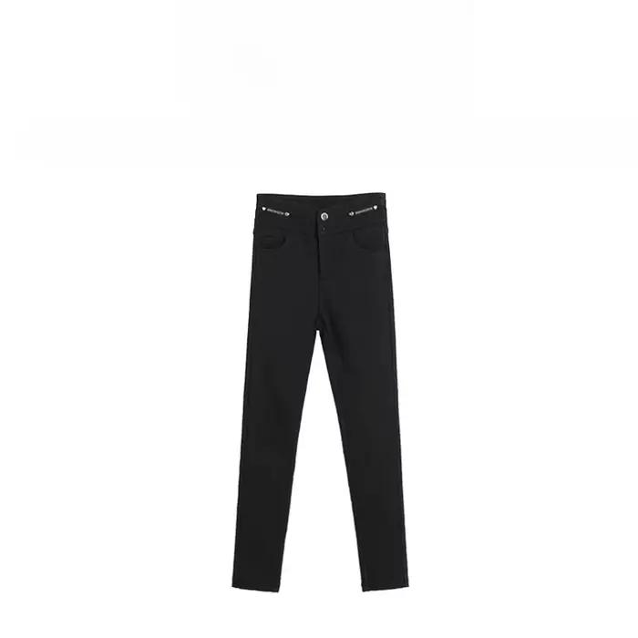 OLrain Jean noir pour femme