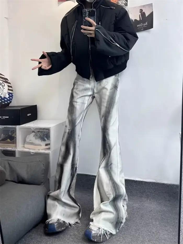 Jean sale pour hommes, Style rétro lourd