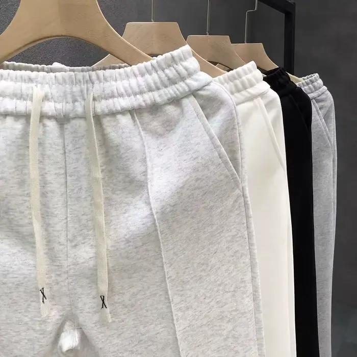 Pantalon décontracté à jambe droite pour homme – Tendance été 2026 – Coupe ample avec cordon de serrage – Polyvalent –