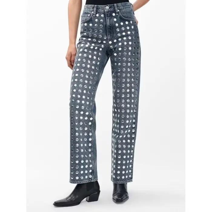 Jean droit vintage pour femme