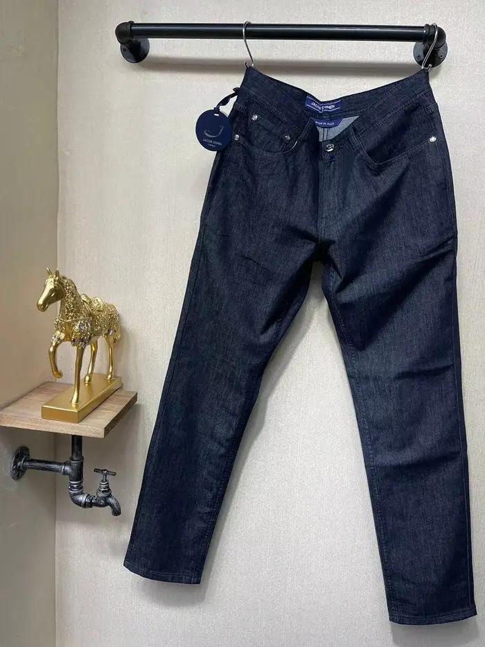 OECHSLI jean coton mince hommes 2025 printemps été nouveau broderie fermeture éclair respirant travail grande taille 30-40 pantalon