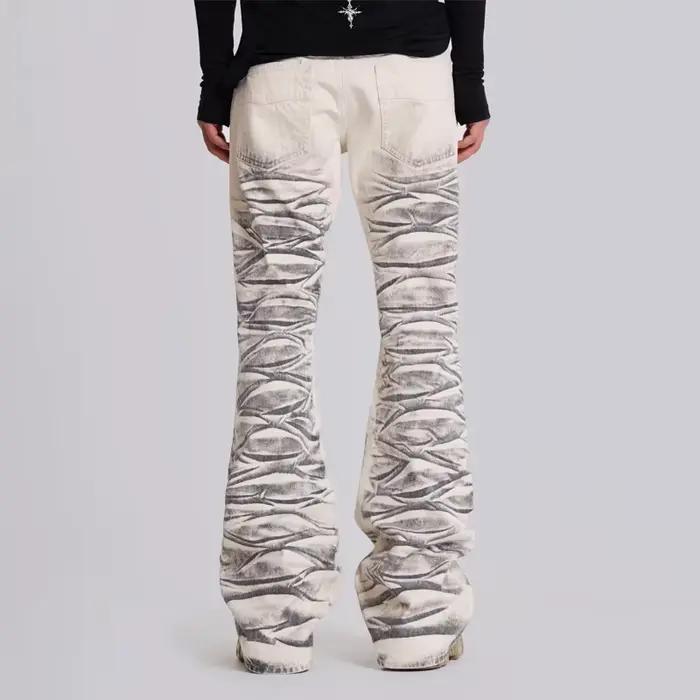 Jeans rétro Y2K blanc arctique