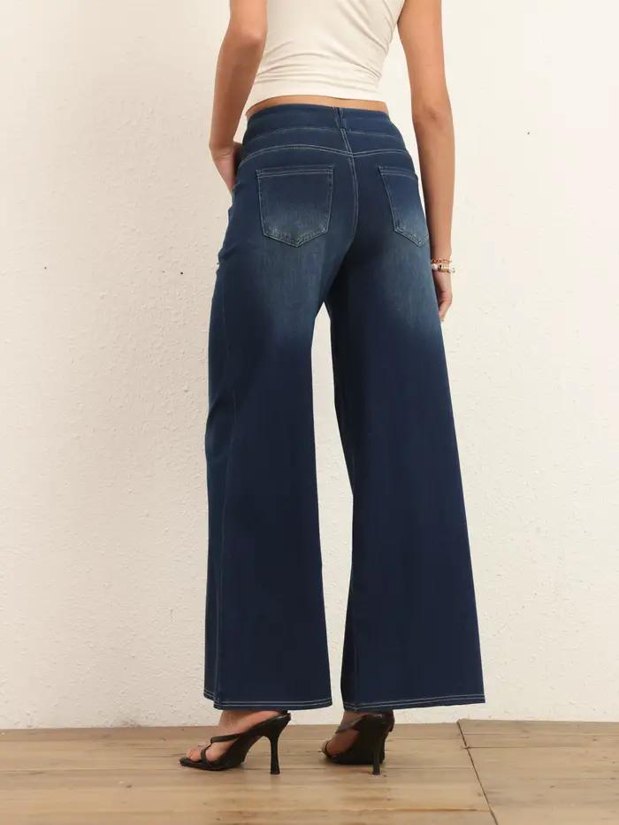 Jean droit taille haute Shascullfites pour femme