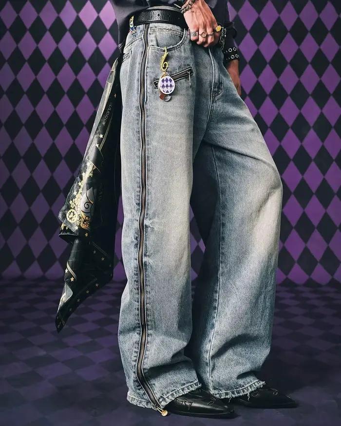 Jean baggy JoJo Anime pour hommes et femmes
