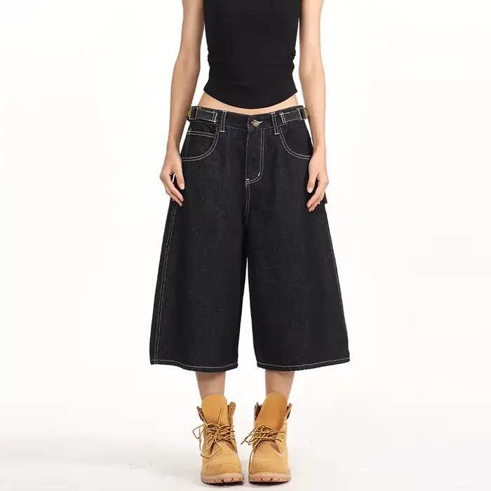 Jean ample rétro américain 3/4 longueur pour femme