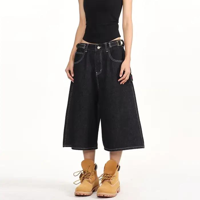 Jean ample rétro américain 3/4 longueur pour femme