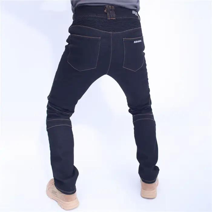 Jean de moto classique Anti-chute pour hommes