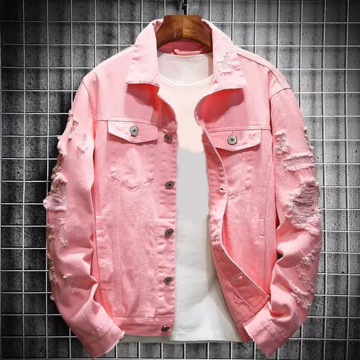 Veste en Jean Déchiré pour Homme
